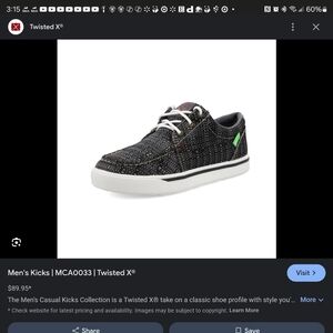 Twisted X mens Kicks sz 11